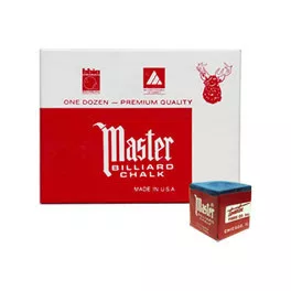 Kulečníková křída Master 12 ks, modrá
