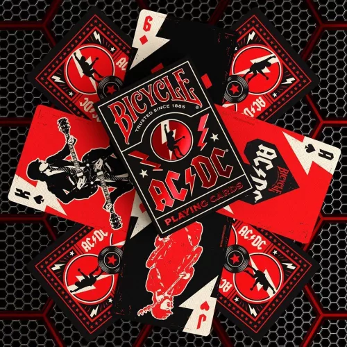 Pokerové hrací karty AC/DC, papírové potažené plastem