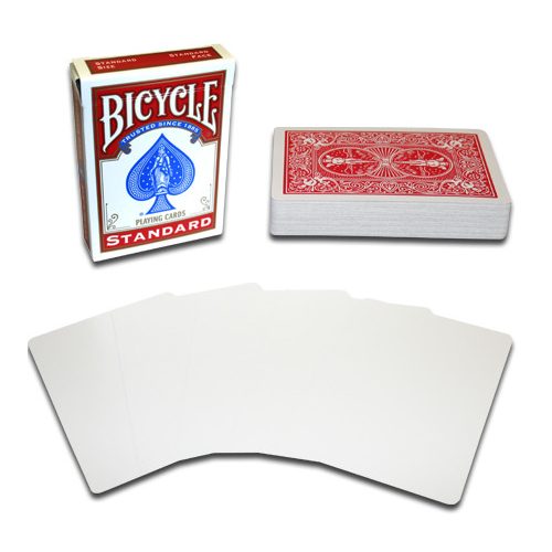 Kouzelnické karty Bicycle Blank Face, červené