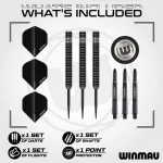Šipky steel Winmau BLACK OUT 21g 90% wolfram