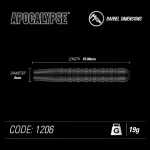 Šipky Winmau steel APOCALYPSE 19g, brass