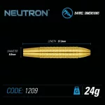 Šipky Winmau steel NEUTRON 24g, brass