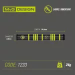 Šipky steel Winmau MvG Ambition 24g, BRASS