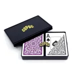 Karty na poker 100% plast, COPAG 1546, Jumbo index, fialovo-šedý duo pack