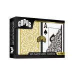 Karty na poker 100% plast COPAG 1546 Jumbo index černo-zlatý duo pack