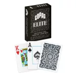 Hrací karty Copag Elite Poker Jumbo Big index 100% plastové, černé