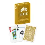 Hrací karty Copag Elite Poker Jumbo Big index 100% plastové, zlaté