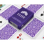 Hrací karty Copag Elite Poker Jumbo Big index 100% plastové, fialové