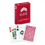 Hrací karty Copag Elite Poker Jumbo big index 100% plastové, červené