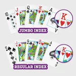 Hrací karty Copag 1546 Elite Jumbo index, 100% plastové, oranžovo-hnědé Duo pack