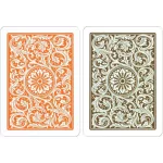 Hrací karty Copag 1546 Elite Jumbo index, 100% plastové, oranžovo-hnědé Duo pack