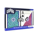 Pokerové karty COPAG 1546 Neoteric, Jumbo index, 100% plast, zeleno-červený dvojitý balíček