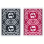 Karty na poker 100% plast, WSOP, index Jumbo, červeno-černý duo pack