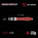 Šipky Winmau steel Dennis Priestley Special Edition 22g, 90% wolfram