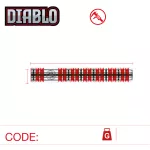 Šipky Winmau steel Diablo 23g, 90% wolfram