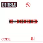 Šipky Winmau steel Diablo 24g, 90% wolfram