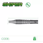 Sada steel šipek Winmau Sniper 21g, 90% wolfram
