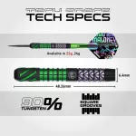 Šipky steel Winmau Mike Maloney Signature Series 1, 22g, 90% wolfram