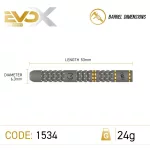 Šipky steel Winmau MvG Evo-X 24g, 90% wolfram