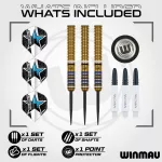 Šipky steel Winmau Ryan Branley 23g, 90% wolfram