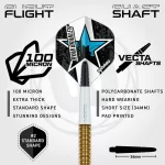 Šipky steel Winmau Ryan Branley 23g, 90% wolfram