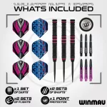 Šipky steel Winmau Rebecca Allen 24g 90% wolfram edice Team 360