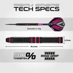 Šipky steel Winmau Rebecca Allen 24g 90% wolfram edice Team 360