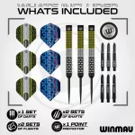 Šipky steel Winmau Cori Wiltshire 24g 90% wolfram edice Team 360