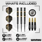 Šipky steel Winmau Alex Spellman, 24g, 90% wolfram