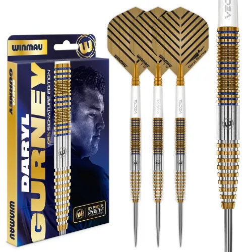 Šipky steel Winmau Daryl Gurney Signature Edition 23g, 95% wolfram