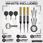 Šipky steel Winmau Exion Parallel 22g SP 90% wolfram