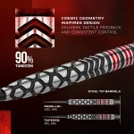 Šipky steel Winmau Fornax Parallel 22g SP 90% wolfram