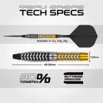 Šipky steel Winmau Exion Torpedo 22g SP 90% wolfram