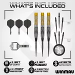 Šipky steel Winmau Exion Torpedo 24g SP 90% wolfram