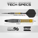 Šipky steel Winmau Exion Torpedo 24g SP 90% wolfram