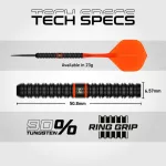 Šipky steel Winmau Emma Paton 23g 90% wolfram