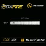 Šipky Winmau soft FOXFIRE 20g, 80% wolfram