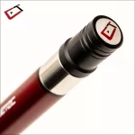 Pool kulečníkové tágo Cuetec Cynergy CT-15K Carbon, Ruby-Red, 3/8 x 14, dvoudílné