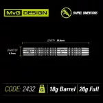 Šipky Winmau soft MvG Authentic 20g, 85% wolfram