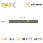 Šipky soft Winmau MvG Evo-X 18g, 90% wolfram