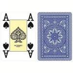 Pokerové hrací karty Modiano CRISTALLO Jumbo 100% plastové modré