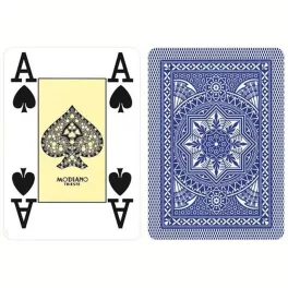   Pokerové hrací karty Modiano CRISTALLO Jumbo 100% plastové modré