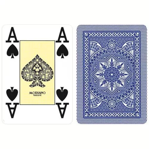 Pokerové hrací karty Modiano CRISTALLO Jumbo 100% plastové modré