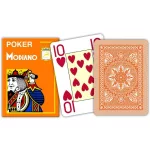 Pokrové karty Modiano CRISTALLO 100% plastové, oranžové
