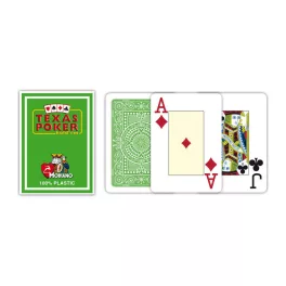   Pokerové karty Modiano TEXAS PK 2 Jumbo 100% plastové, světle zelené