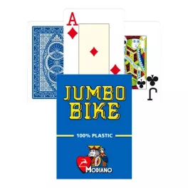 Pokrové karty Modiano BIKE TROPHY JUMBO 100% plastové, modré