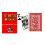 Pokrové karty Modiano BIKE TROPHY JUMBO 100% plastové, červené