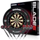 Kompletní šípkařský set, terč Winmau Blade 6, šedý surround, 2 sety šipek, startovací čára, výstup