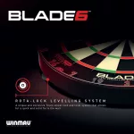 Kompletní šípkařský set, terč Winmau Blade 6, šedý surround, 2 sety šipek, startovací čára, výstup