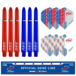 Kompletní šípkový set, terč Winmau Blade 6, PDC chránič stěny, 2 sety šipek, startovací čára, výstup